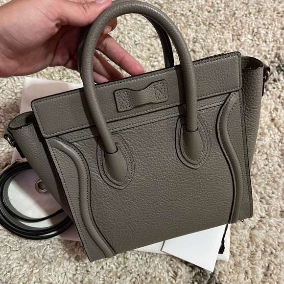 SOLD 🌸CELINE NANO LUGGAGE BAG IN DRUMMED CALFSKIN 🌸 - Picture 9 of 15